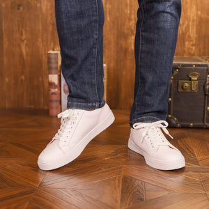 Męskie Skórzane Niskie Buty